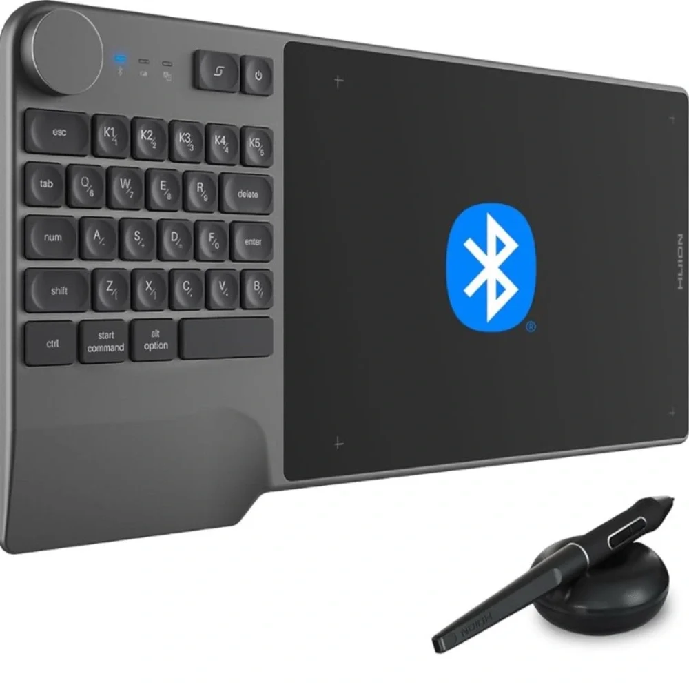 HUION Inspiroy Keydial Wireless Drawing Tablet WINDOWS MAC ANDROID IPHONE